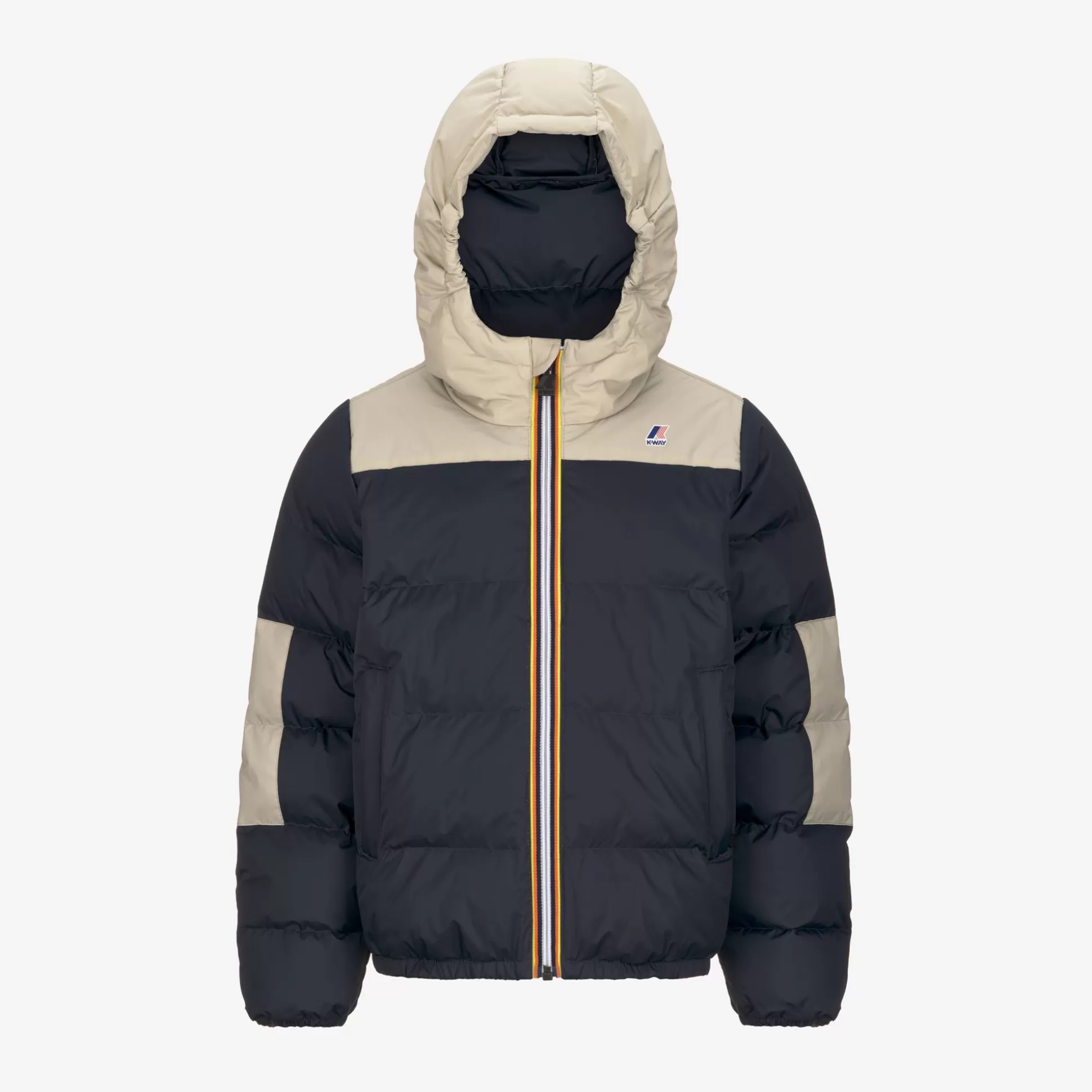 Online K-Way P. LE VRAI 3.0 CLAUDE HEAVY WARM Bluedepth-beigegrey