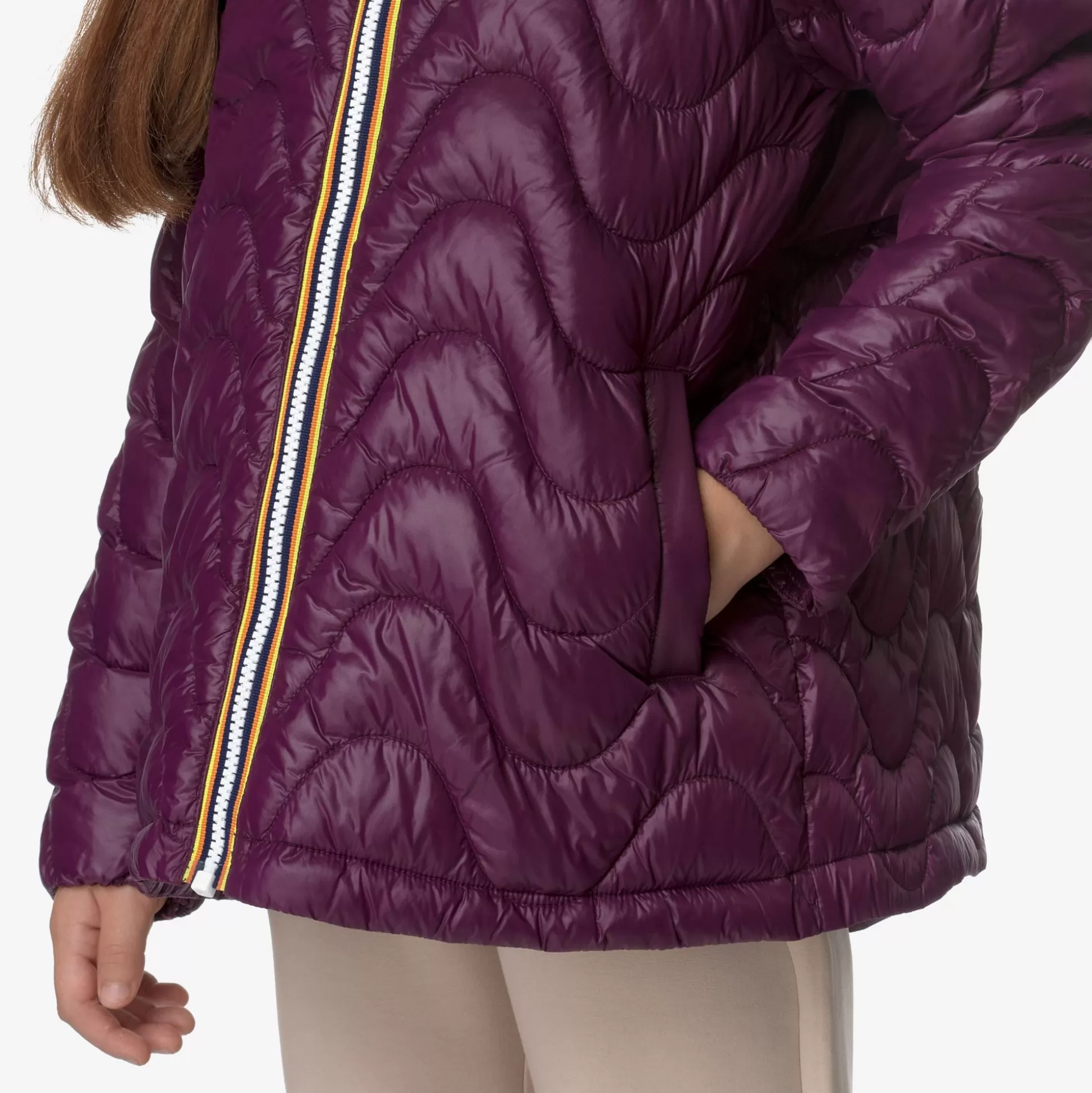 Clearance K-Way P. MADLAINE QUILTED WARM Violetdkpurple