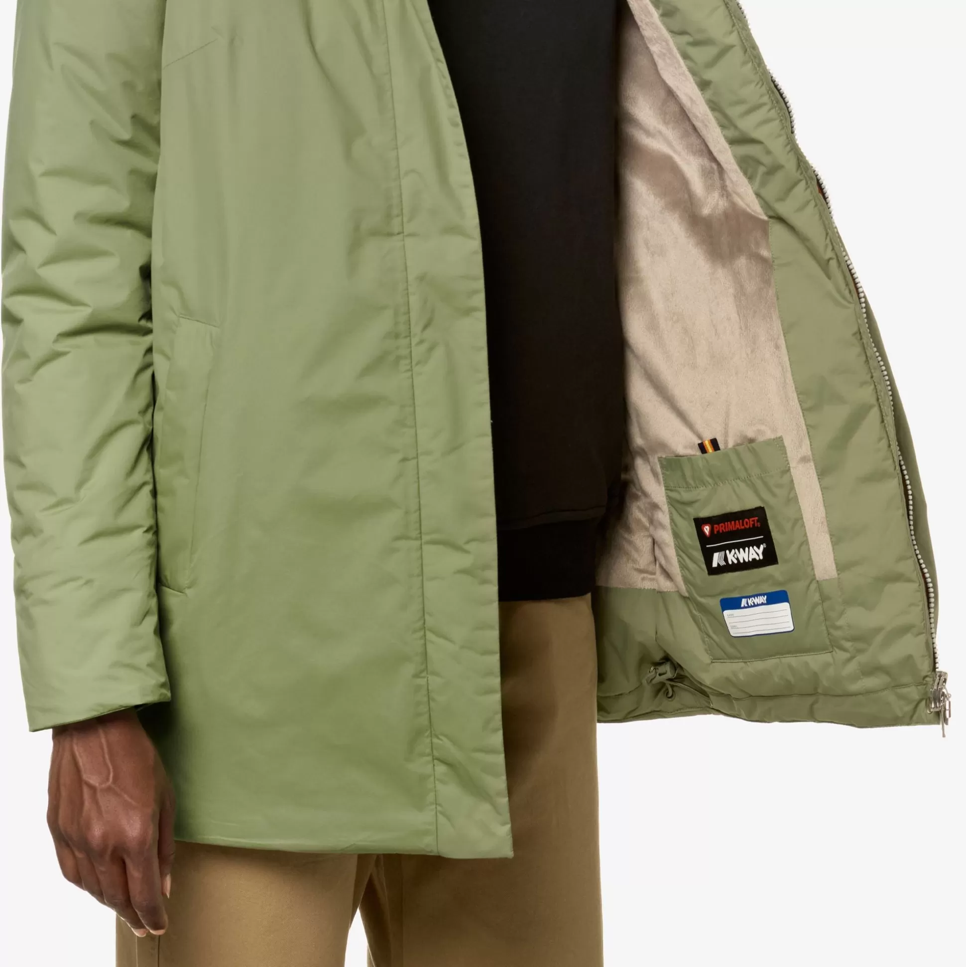 Outlet K-Way SOPHIE MICRO RIPSTOP MARMOTTA Greens-grey